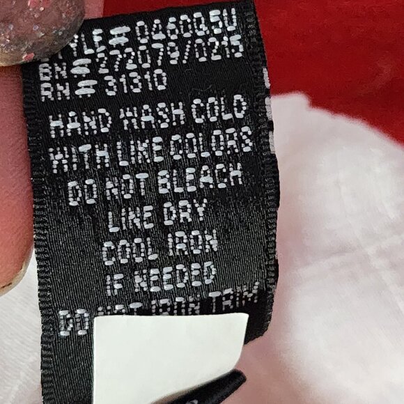 AB Studio White Handkerchief Hem Sleeveless Rayon Poly Gauze Beaded Tank Size XL - Picture 16 of 16